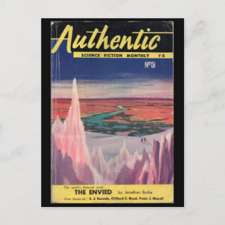 Cartão Postal Authentic Science Fiction Mensal _Novembro De 1954