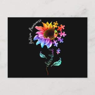 Cartão Postal Autismo Admissão de Consciência Mulheres Mãe Profe