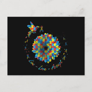 Cartão Postal Autismo de Aceitação de Amor ao Vivo por Quebra-ca