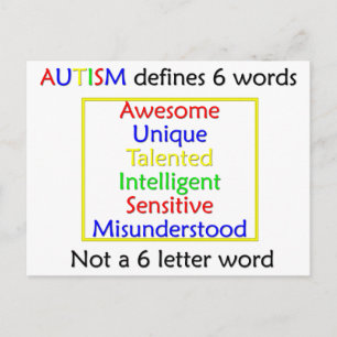 Cartão Postal Autismo Define