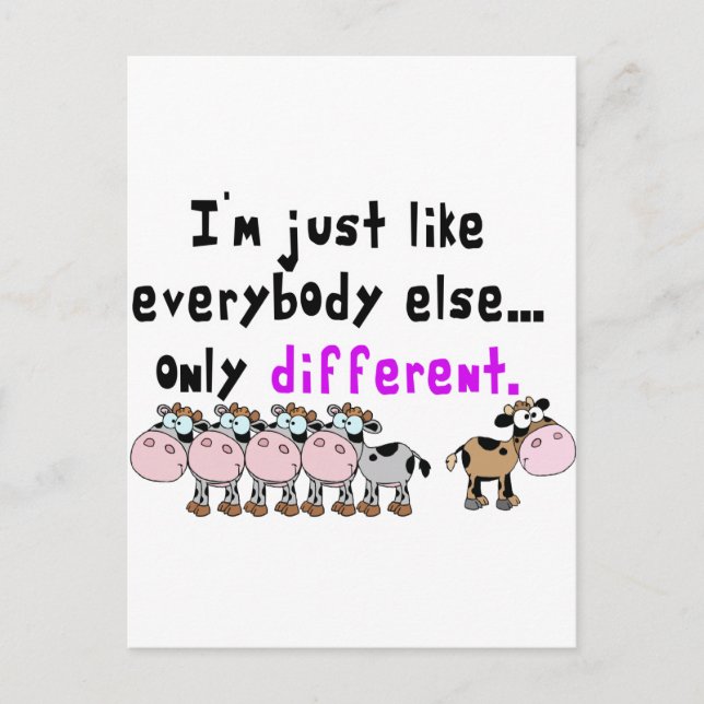 Cartão Postal Autismo diferente (Frente)