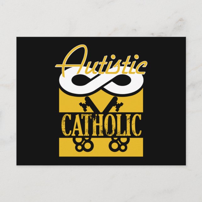 Cartão Postal Autistic Catholic God Religion Prayer Autism Gift (Frente)