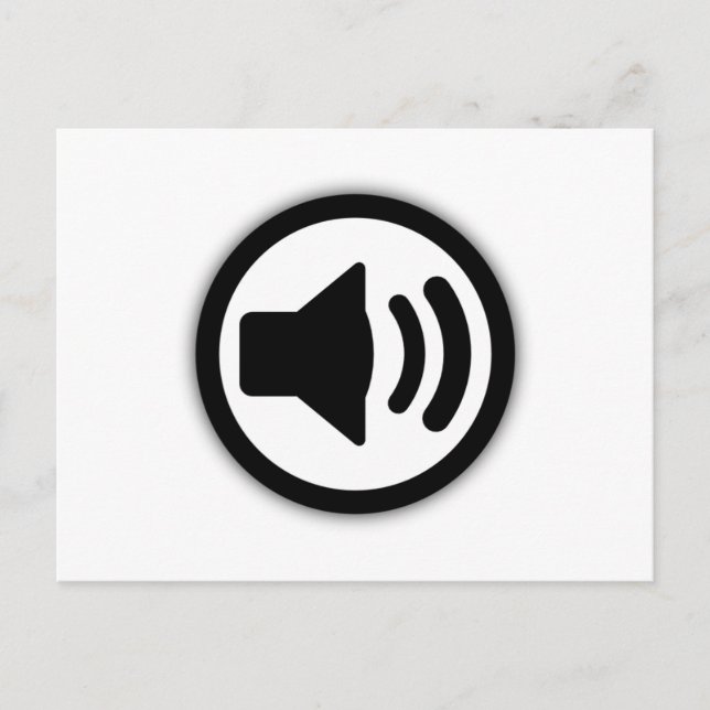 Cartão Postal Auto-falante de áudio (Frente)