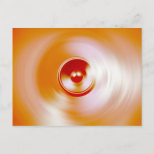 Cartão Postal Auto-falante de música vermelha giratória