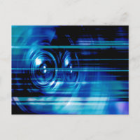 Auto-falantes de música azul