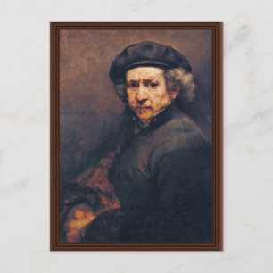 Cartão Postal Auto-Retrato, por Rembrandt (a melhor qualidade)