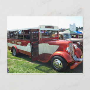 Cartão Postal Autocarro Escolar Antigo