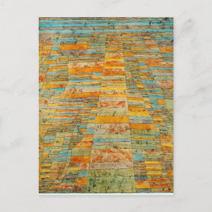 Cartão Postal Autoestrada e passagens por Paul Klee