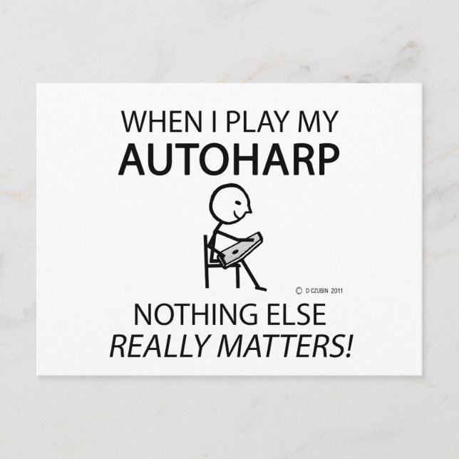 Cartão Postal Autoharp Nada Mais Importa (Frente)