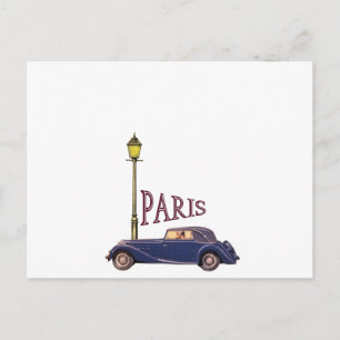 Cartão Postal Automóvel da década de 1920 - Paris