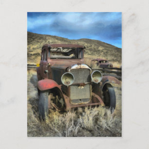 Cartão Postal Automóvel de temporizador antigo