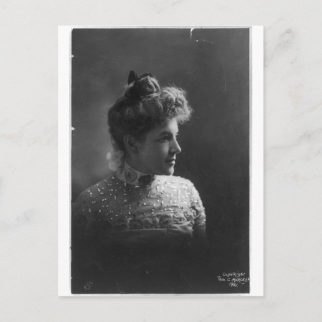 Cartão Postal Autor Americano e Poeta Ella Wheeler Wilcox (Frente)