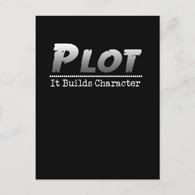 Cartão Postal Autor Escritor Engraçado Plot Plot Que Ele Compila (Frente)