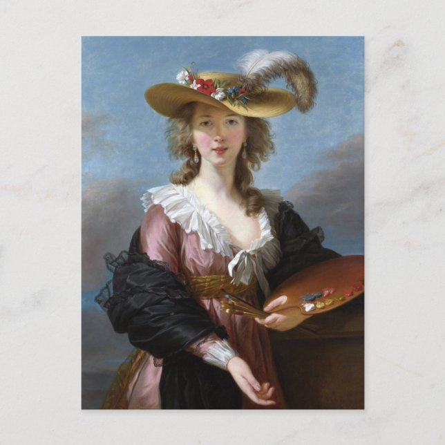 Cartão Postal Autoretrato de Elisabeth Vigee Le Brun (Frente)