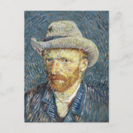 Cartão Postal Autoretrato de Van Gogh com Cinza Felt Hat