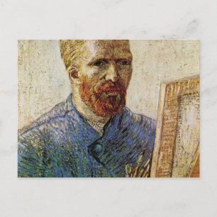 Cartão Postal Autoretrato Van Gogh em frente à Easel