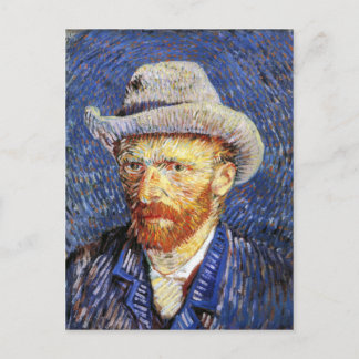 Cartão Postal Autorretrato com Felt Hat da Cinza, Vincent Van Go