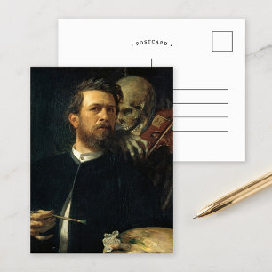 Cartão Postal Autorretrato com Morte Escória Arnold Böcklin