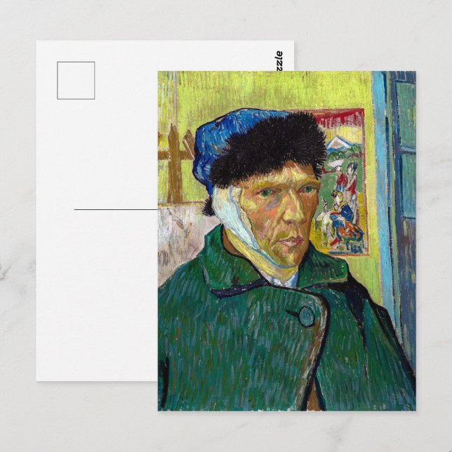 Cartão Postal Autorretrato com Orelha Bandada | Van Gogh | (Frente/Verso)