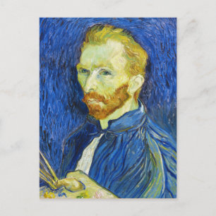 Cartão Postal Autorretrato com Pallette vincent van gogh