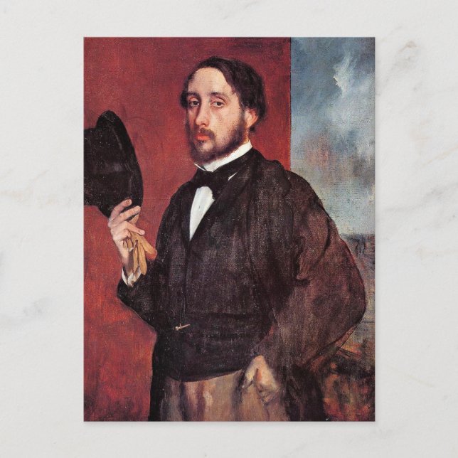 Cartão Postal Autorretrato, de Edgar Degas, (Frente)