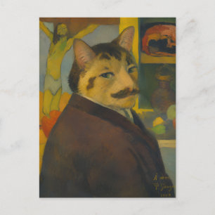 Cartão Postal Autorretrato de Paul Gauguin como um Gato