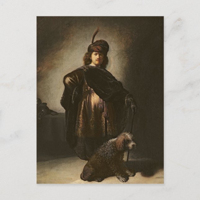 Cartão Postal Autorretrato na fantasia oriental, 1631 (Frente)