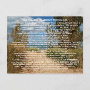 CARTÃO POSTAL AUTOSAÇÃO DO CANCER E DOENÇA