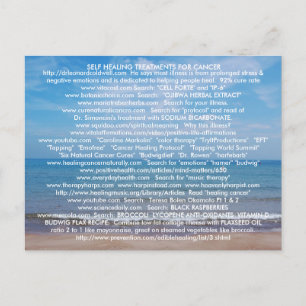 CARTÃO POSTAL AUTOSAÇÃO DO CANCER E DOENÇA