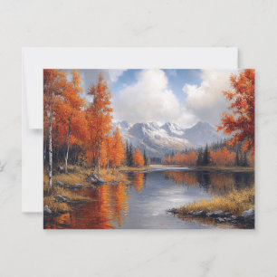 Cartão Postal Autumn Aspen Forest and Mounscape