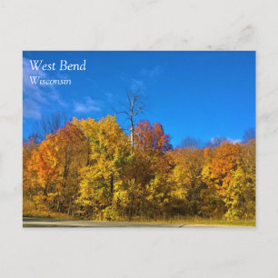 Cartão Postal Autumn Bend Ocidental, Cartão-postal de Wisconsin