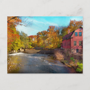 Cartão Postal Autumn - Cranford, NJ - Droescher's Mill