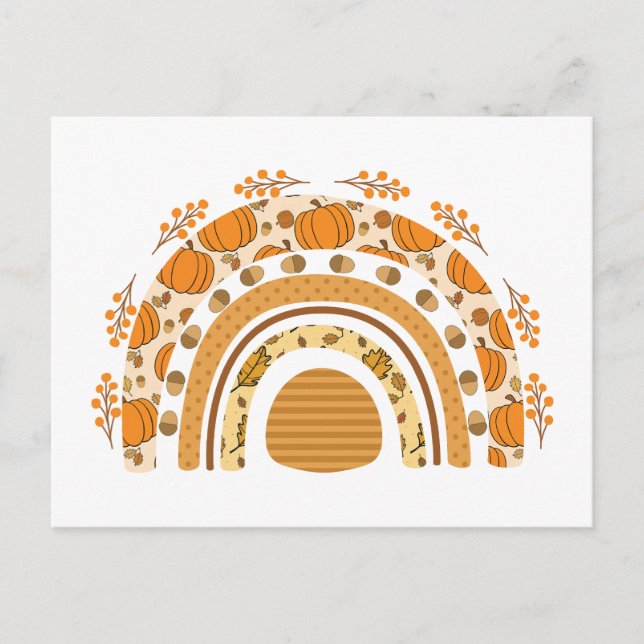 Cartão Postal Autumn/Fall Rainbow (Frente)