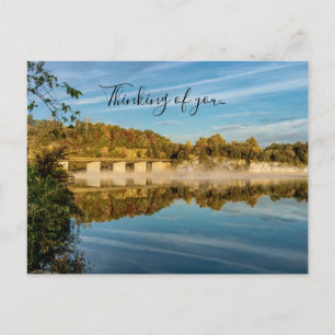 Cartão Postal Autumn Glow Lake Springfield Pensando Em Você