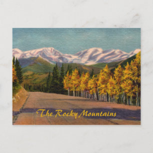 Cartão Postal Autumn In Rockies Vintage Postcard