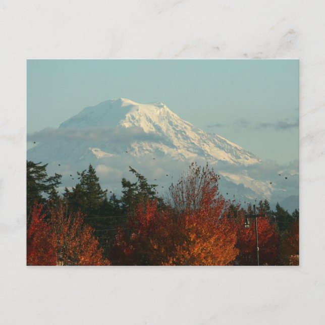 Cartão Postal: Autumn Mt Rainier (Frente)