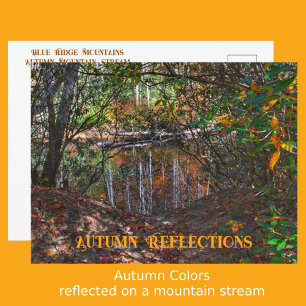 Cartão Postal Autumn Reflete Mountain Stream Fotografia