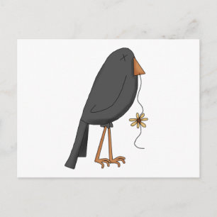 Cartão Postal Autumn Scarecrows ・ Crow