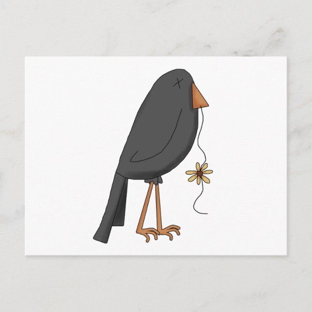 Cartão Postal Autumn Scarecrows ・ Crow (Frente)