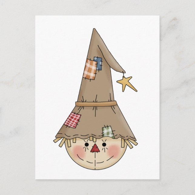 Cartão Postal Autumn Scarecrows - Espantalho 3 (Frente)