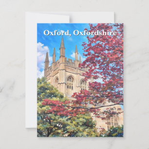 Cartão Postal Autumn Spires - Catedral de Oxford em outono
