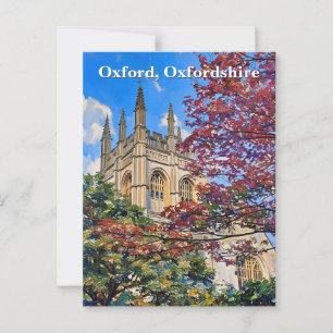 Cartão Postal Autumn Spires - Catedral de Oxford em outono