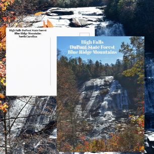 Cartão Postal Autumn Waterfall High Falls DuPont State Forest NC