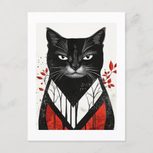 Cartão Postal Autumn Whiskers: Coleção de Gatos