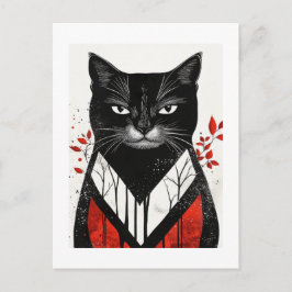 Cartão Postal Autumn Whiskers: Coleção de Gatos