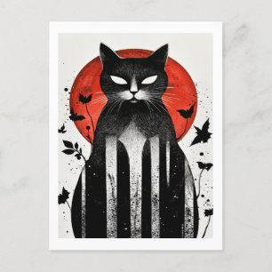 Cartão Postal Autumn Whiskers: Coleção de Gatos Halloween