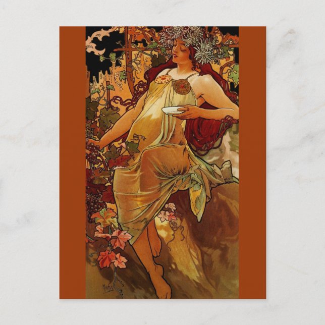Cartão Postal Autumn Woman (Frente)
