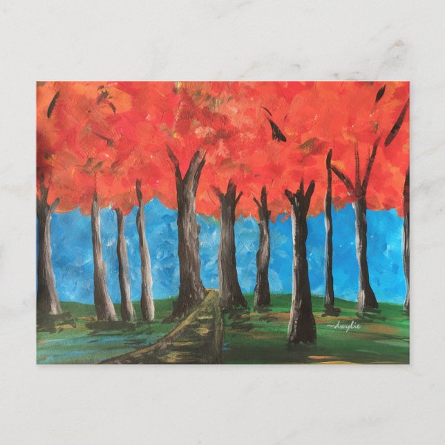 Cartão Postal Autumn Woods (Frente)