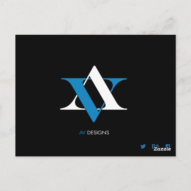 Cartão Postal av_design (Verso)