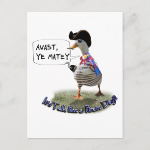 Cartão Postal AVAST, MATEY! Será o dia de falação Pirata